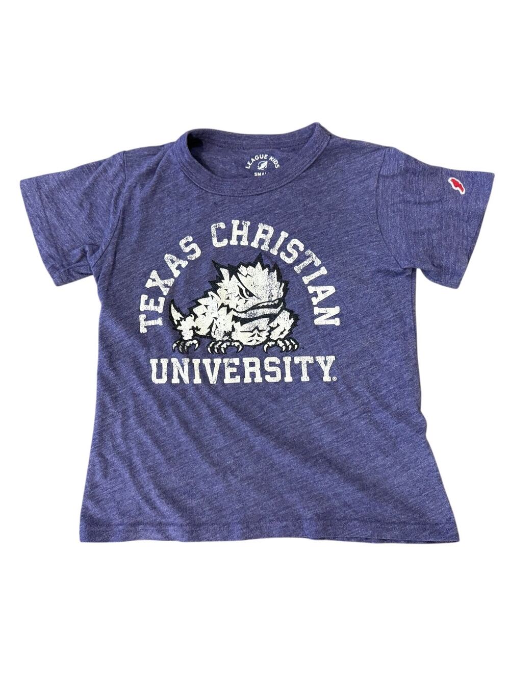 TEXAS CHRISTIAN UNIVERSITY TCU League Kids Tee T-Shirt S 6 / 7 Gameday
